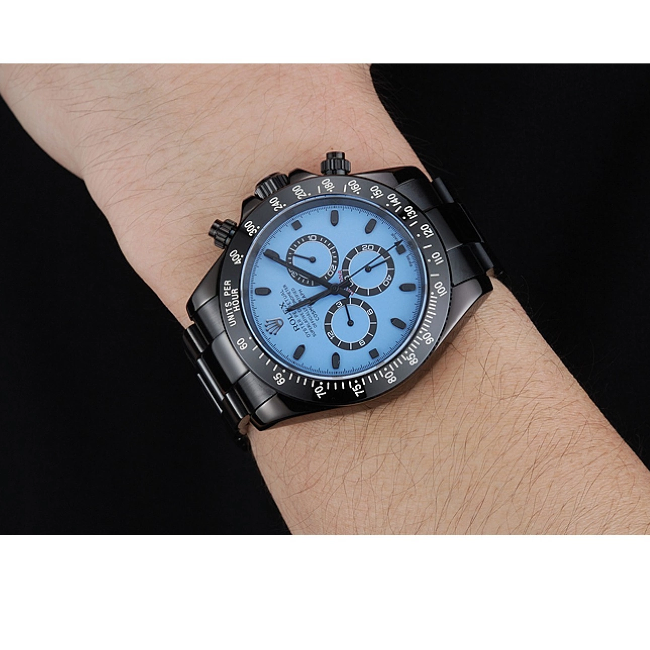 MiroTime 0817 Rolex Cosmograph Daytona Blue And Black Dial Black Stainless Steel Case And Bracelet 1454250